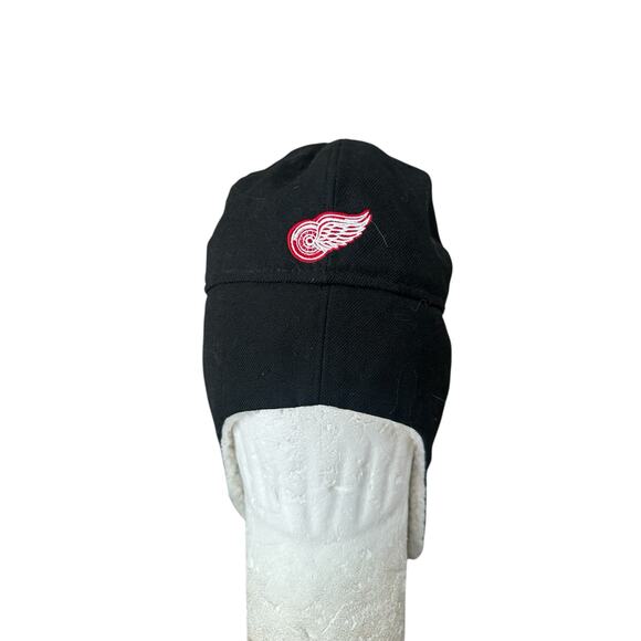 Detroit Red Wings New Era Wool Sherpa Lined Bill Trapper HAt Size 7 1/2 - Picture 5 of 9